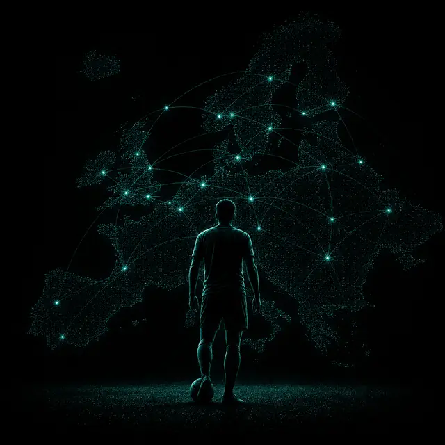 Map of Europe as a constellation of clubs