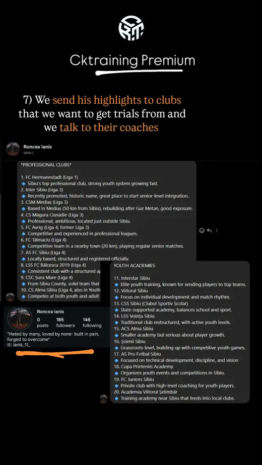 Player testimonial screenshot
